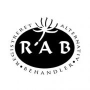 logo for RAB, der står for registreret alternativ behandler.